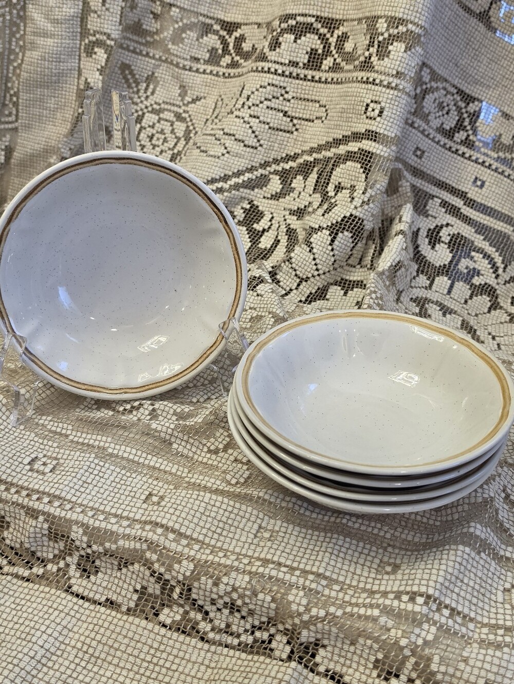 Vintage Americana Hearthside Heritage Stoneware Cereal Soup Bowl 6.5” Japan